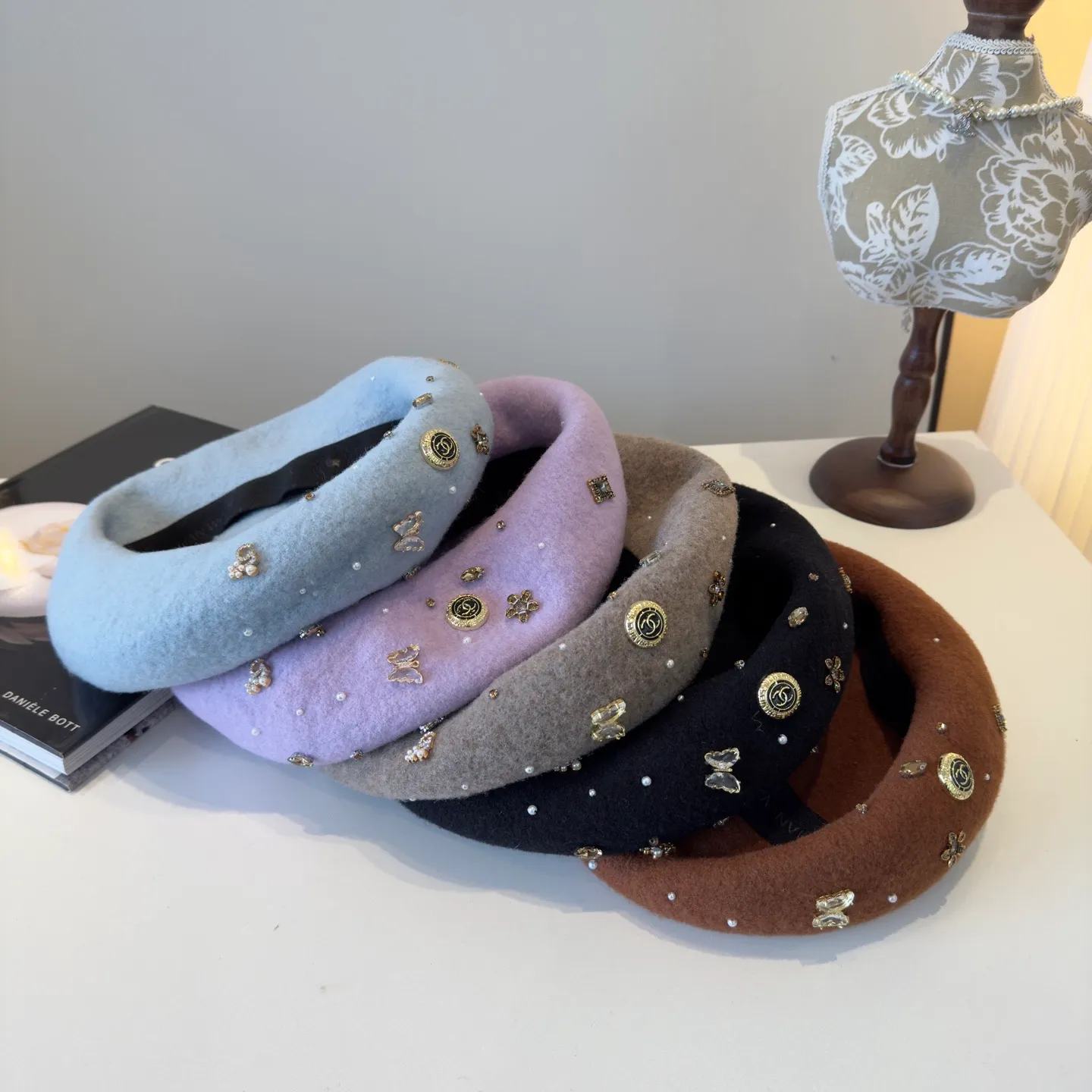 💰120¥ Chanel new wool beret, 100% wool🦙 fabric, head circumference 57cm