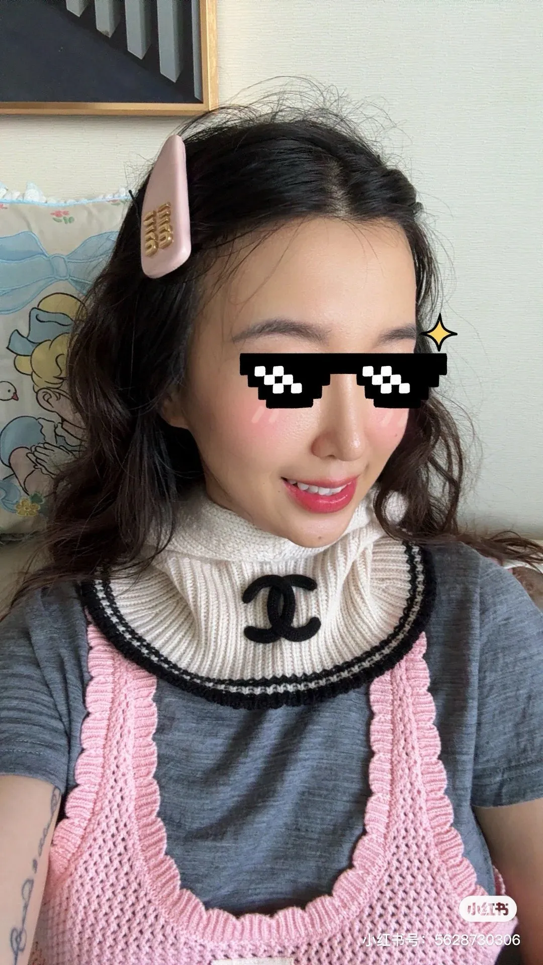 💰70¥ Chanel pullover woolen hat, dual-purpose hat and scarf, very cost-effective