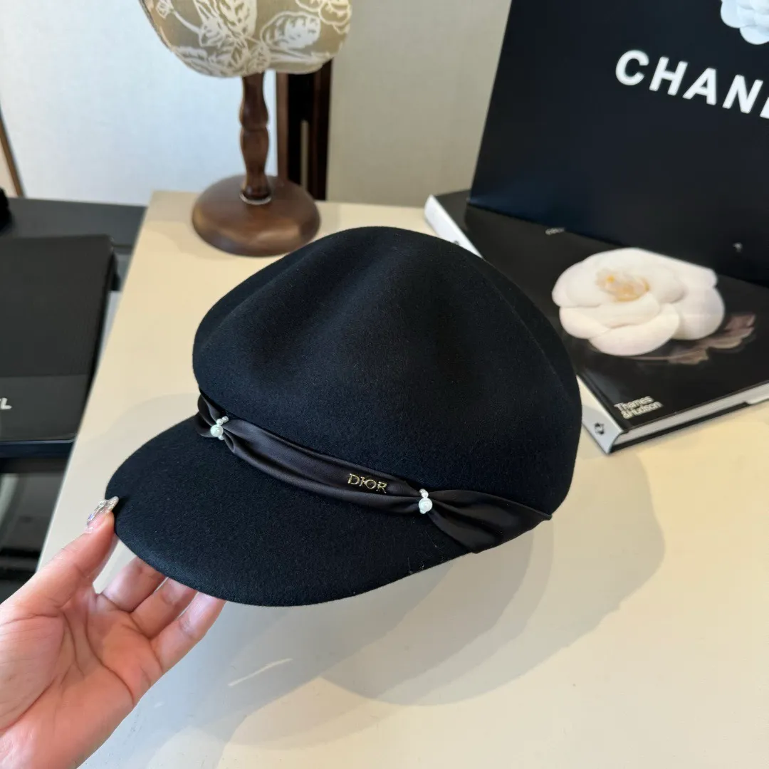 🉐250¥ Dior wool peaked military cap, washed leather brim, 100% wool🦙, head circumference 57cm