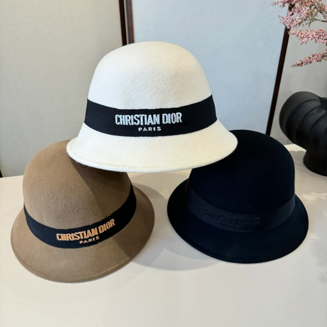 💰200¥ Dior Dior 2025 autumn and winter new wool basin hat, 100% wool🦙 fabric, head circumference 57cm