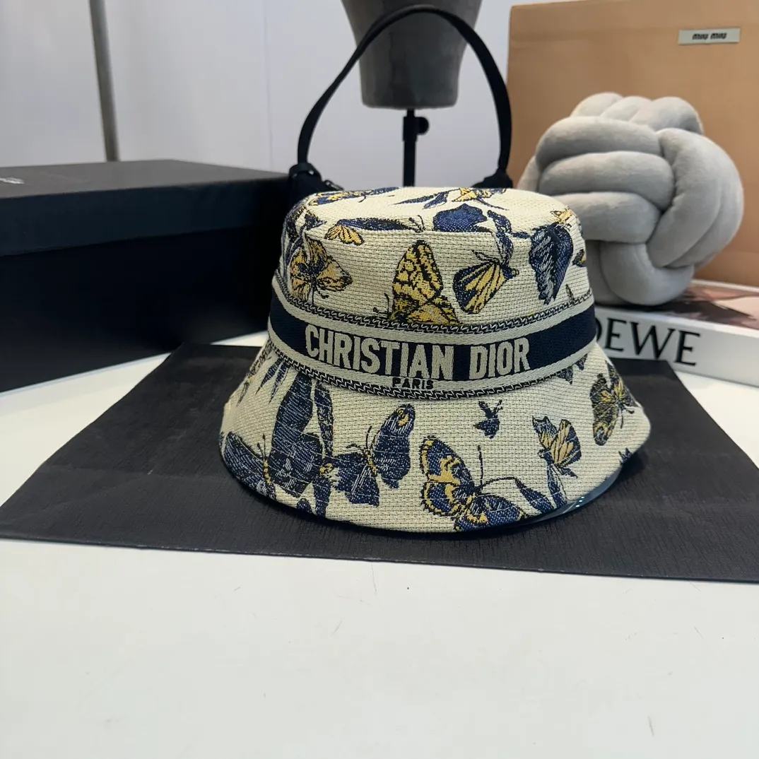 P76 Dior DIOR official website is launched simultaneously. New Korean version of flowers, heavy industry customization, 1:1 original quality, high version fisherman hat, original quality counter