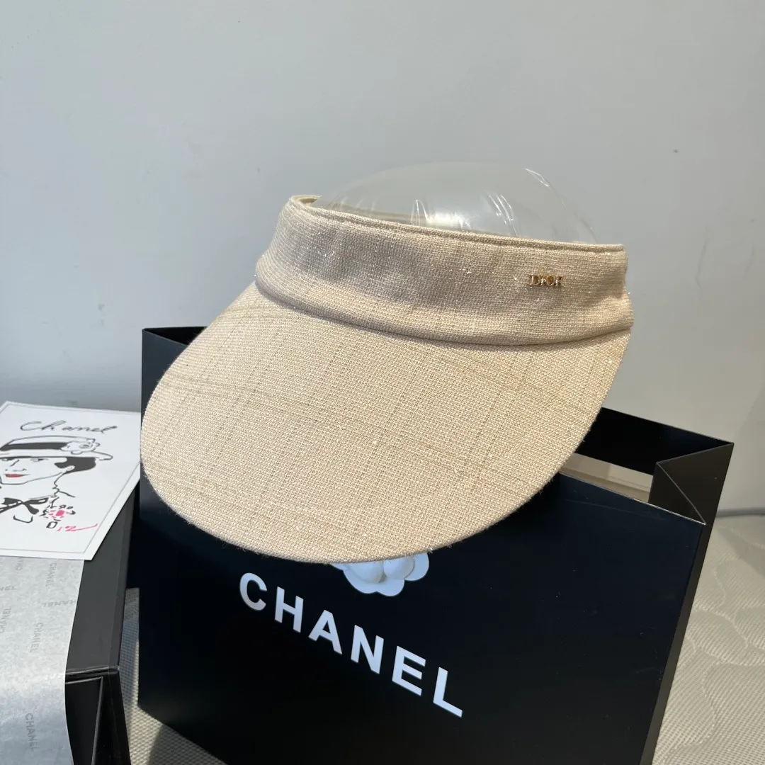 💰110¥ Dior original single empty top peaked cap, sun protection headband, high-end customization, with molded strips
