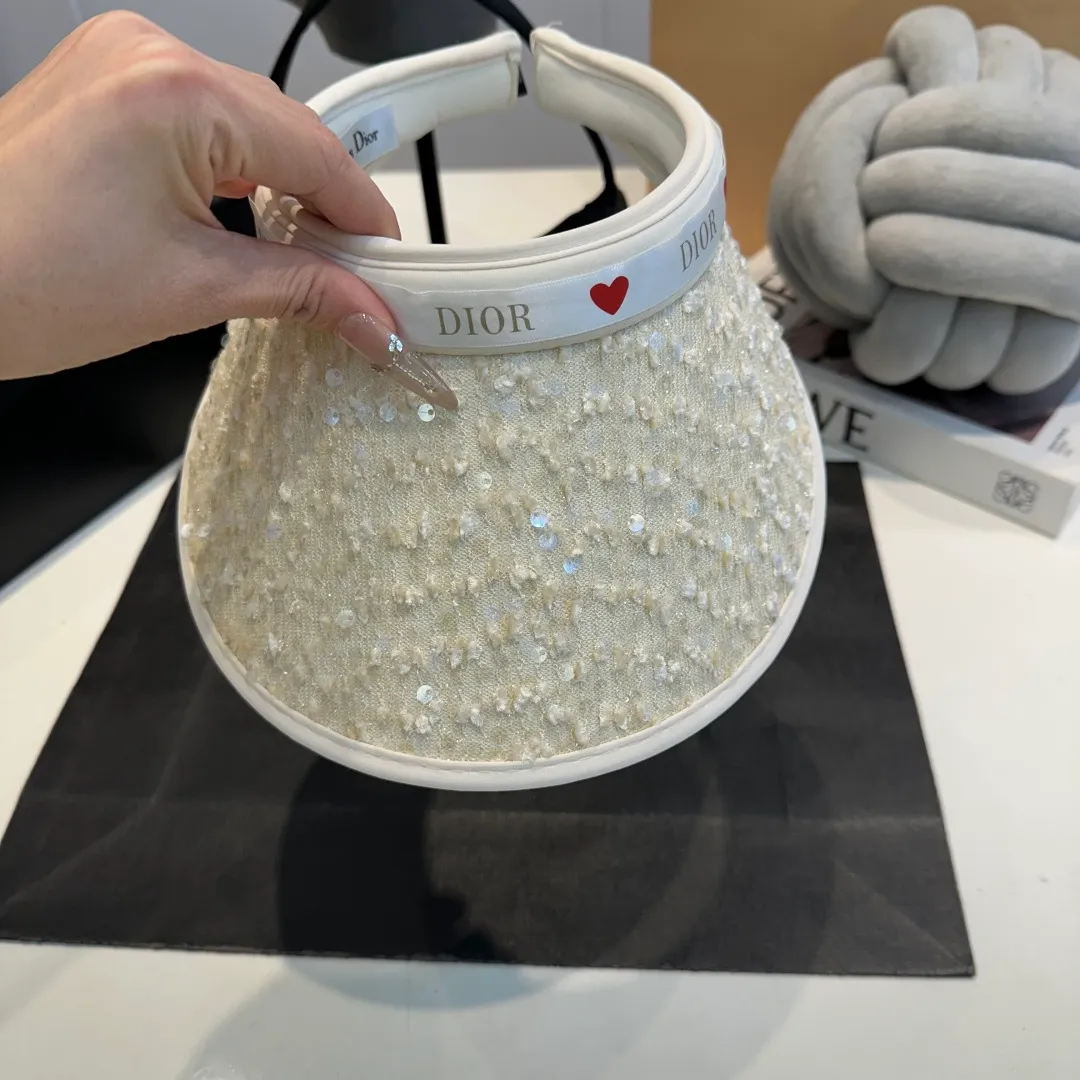 P60 Dior 2025 new sun visor, empty top headband hat, 🔆 versatile sun visor ~ a great tool for casual outings, great sun protection! Love it so much 💕