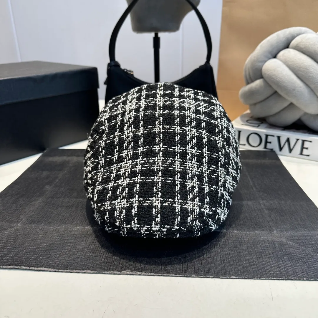 P60 Dior 2025 new beret, classic houndstooth beret, head circumference 57cm
