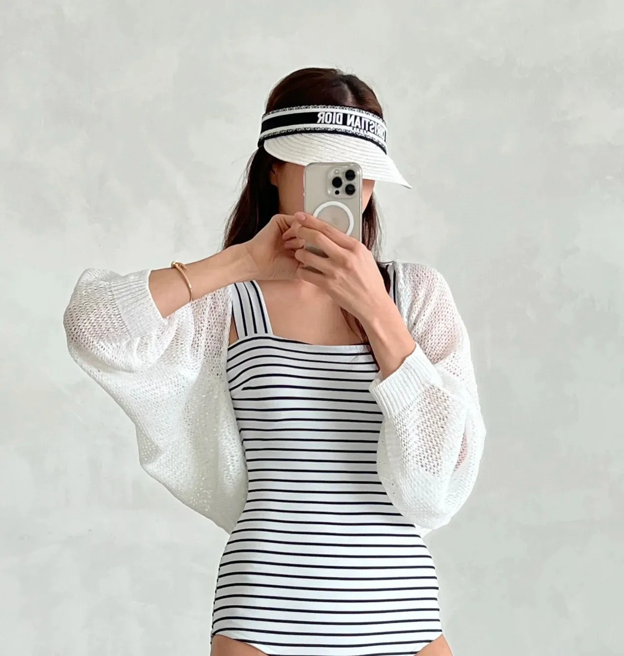 New arrival ꫛꫀꪝ ❥—— 🖤Dior’s popular papyrus empty top hat 🆕Versatile sun protection and sunshade 👌 Head circumference 55~58cm 👒Beige, white, black, pink
