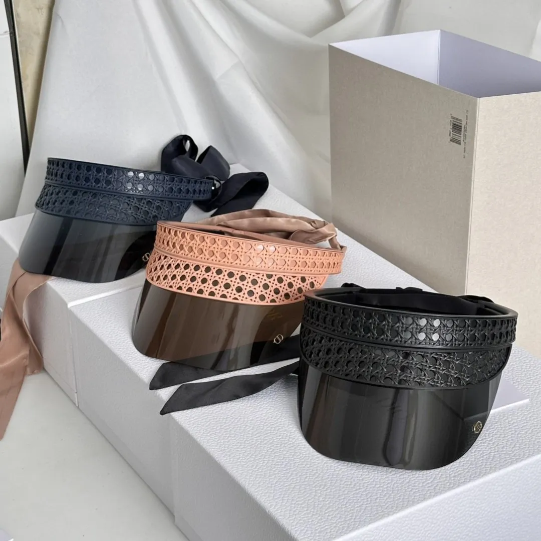 ‼ ️ In stock Sun hat UV400%🌞 Dio*2025 new sun hat VeryDiorV1U 3D printed rattan➕Side bow🎀