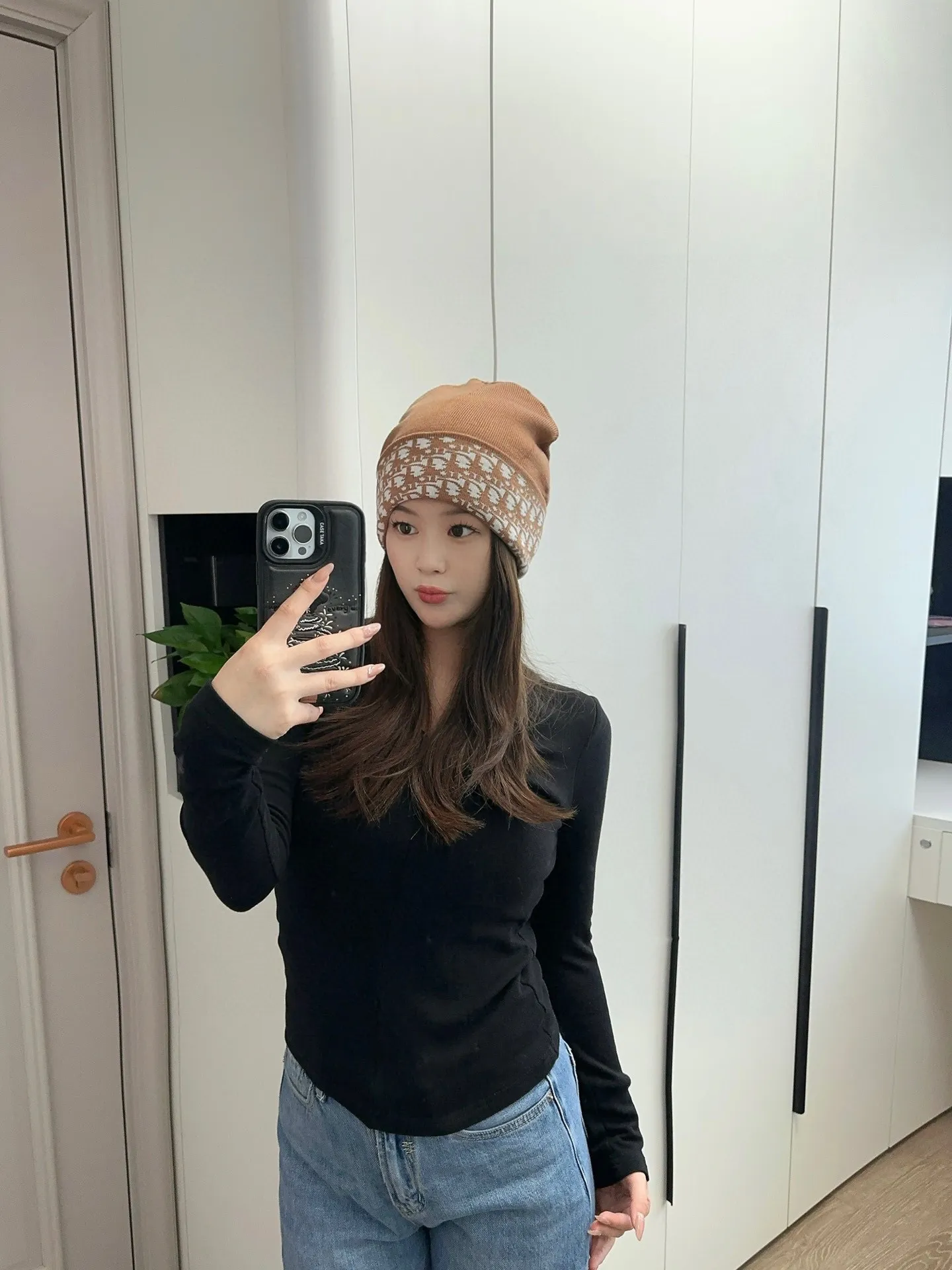 P50 with dust bag DIOR Dior original single hat official website new product Love][Love] Wool Cashmere Double-layer Hat😱😘Warm and fashionable, simple and elegant, more fashionable and high-end!