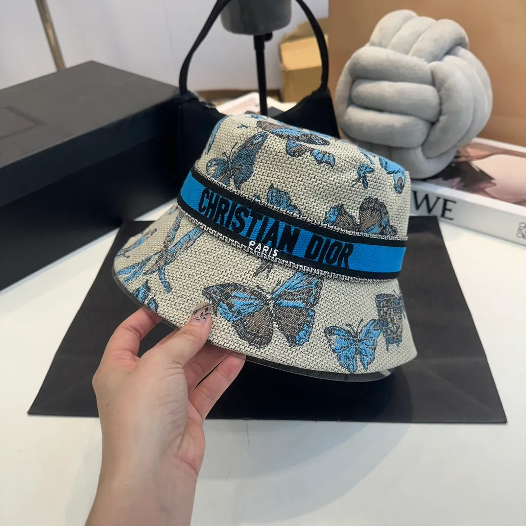 P76 Dior DIOR official website is launched simultaneously. New Korean version of flowers, heavy industry customization, 1:1 original quality, high version fisherman hat, original quality counter