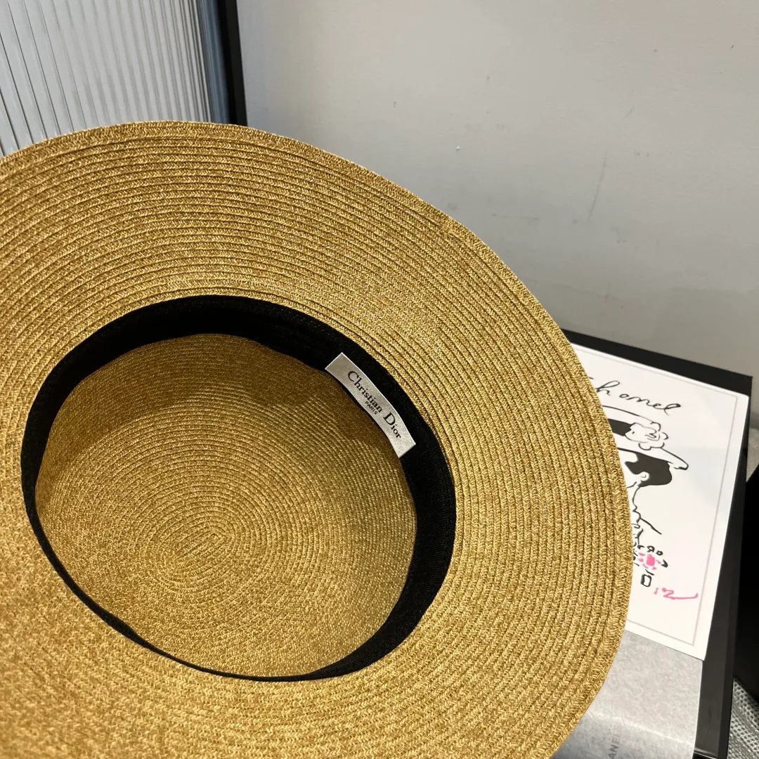 💰150¥ Dior new straw hat, sunshade beach straw hat, head circumference 57cm