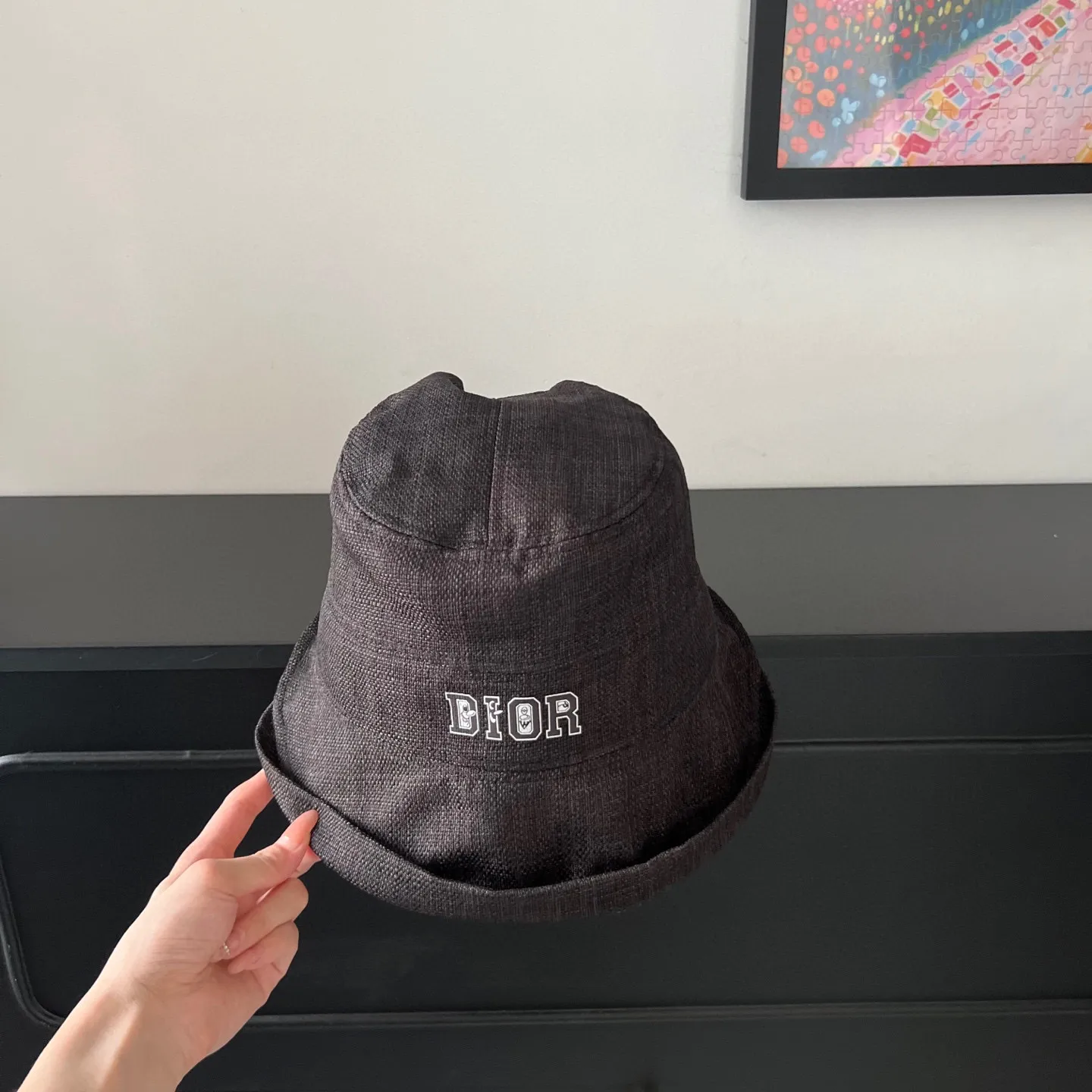 🉐140💛 Comes with dust bag [Dior] 2025 new cotton and linen irregular style bucket hat, unique design ~ Japanese simple style