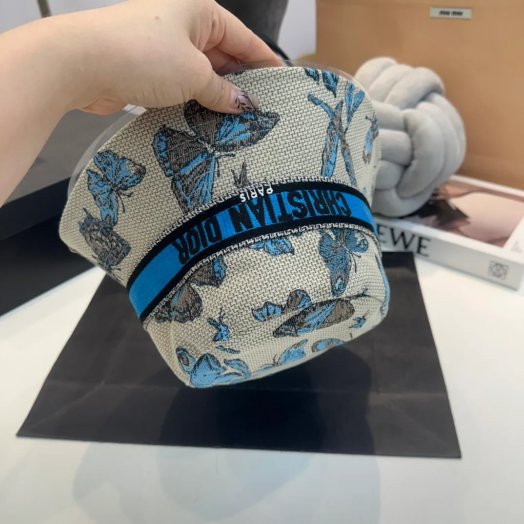 P76 Dior DIOR official website is launched simultaneously. New Korean version of flowers, heavy industry customization, 1:1 original quality, high version fisherman hat, original quality counter