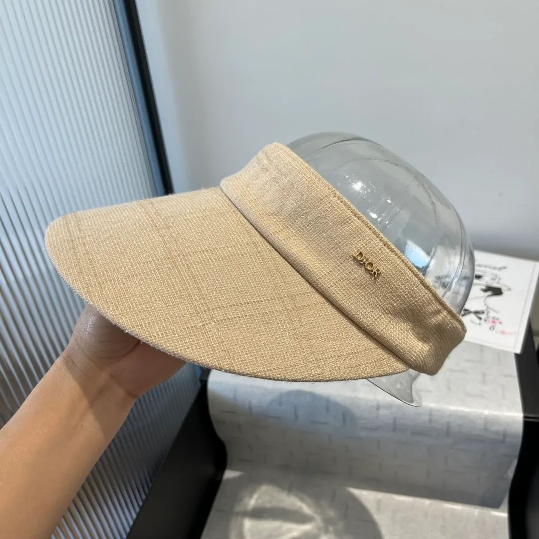 💰110¥ Dior original single empty top peaked cap, sun protection headband, high-end customization, with molded strips