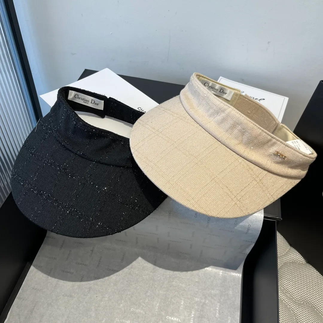 💰110¥ Dior original single empty top peaked cap, sun protection headband, high-end customization, with molded strips