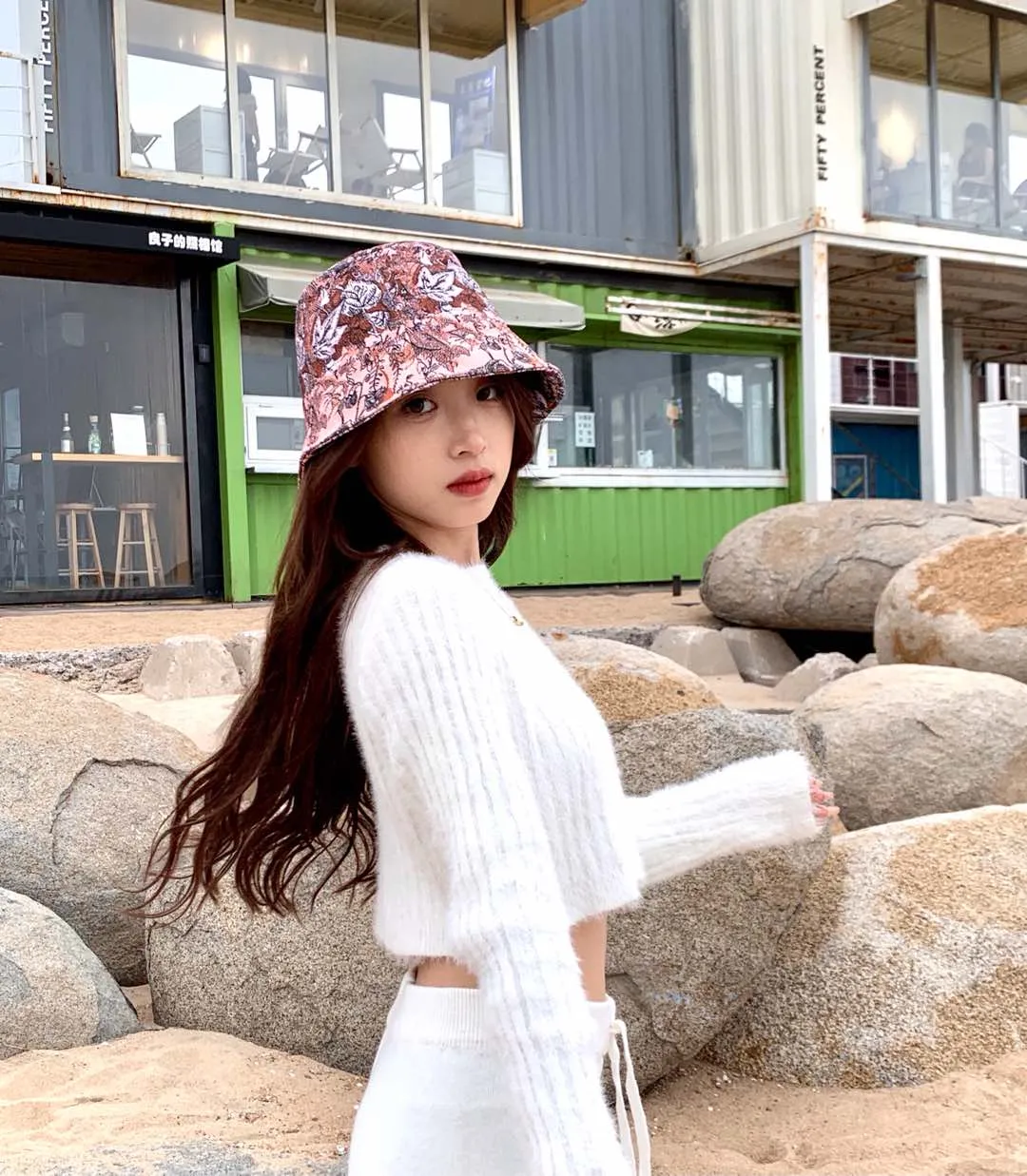 New arrival ꫛꫀꪝ ❥—— 🆕Dior printed fisherman hat in stock for early spring 🖤Head circumference 55～58cm 💫Exclusive printed hat 🔥Orange blue