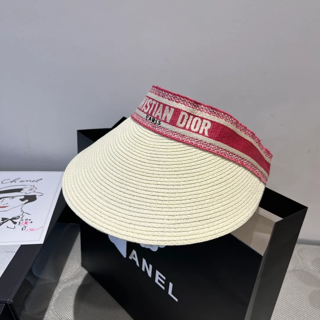 110¥ Dior Dior straw sun hat, official style, adjustable