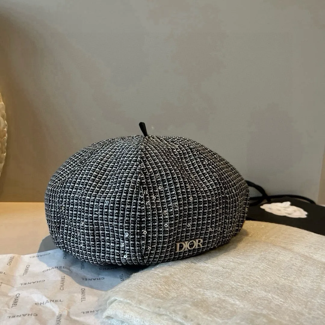 💰100¥ Dior new beret, glitter beret, spring and autumn new style, head circumference 57cm