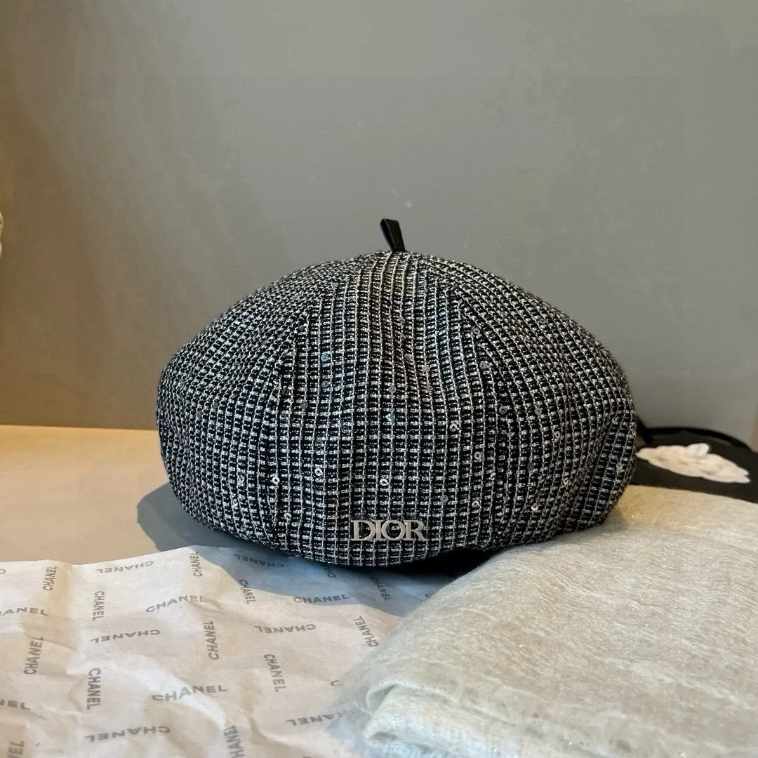 💰100¥ Dior new beret, glitter beret, spring and autumn new style, head circumference 57cm