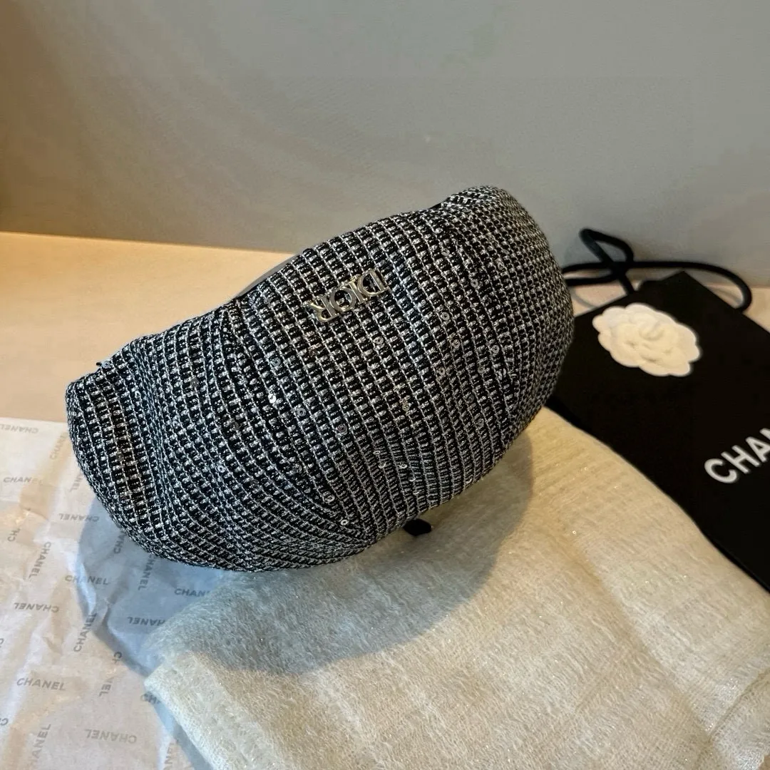 💰100¥ Dior new beret, glitter beret, spring and autumn new style, head circumference 57cm