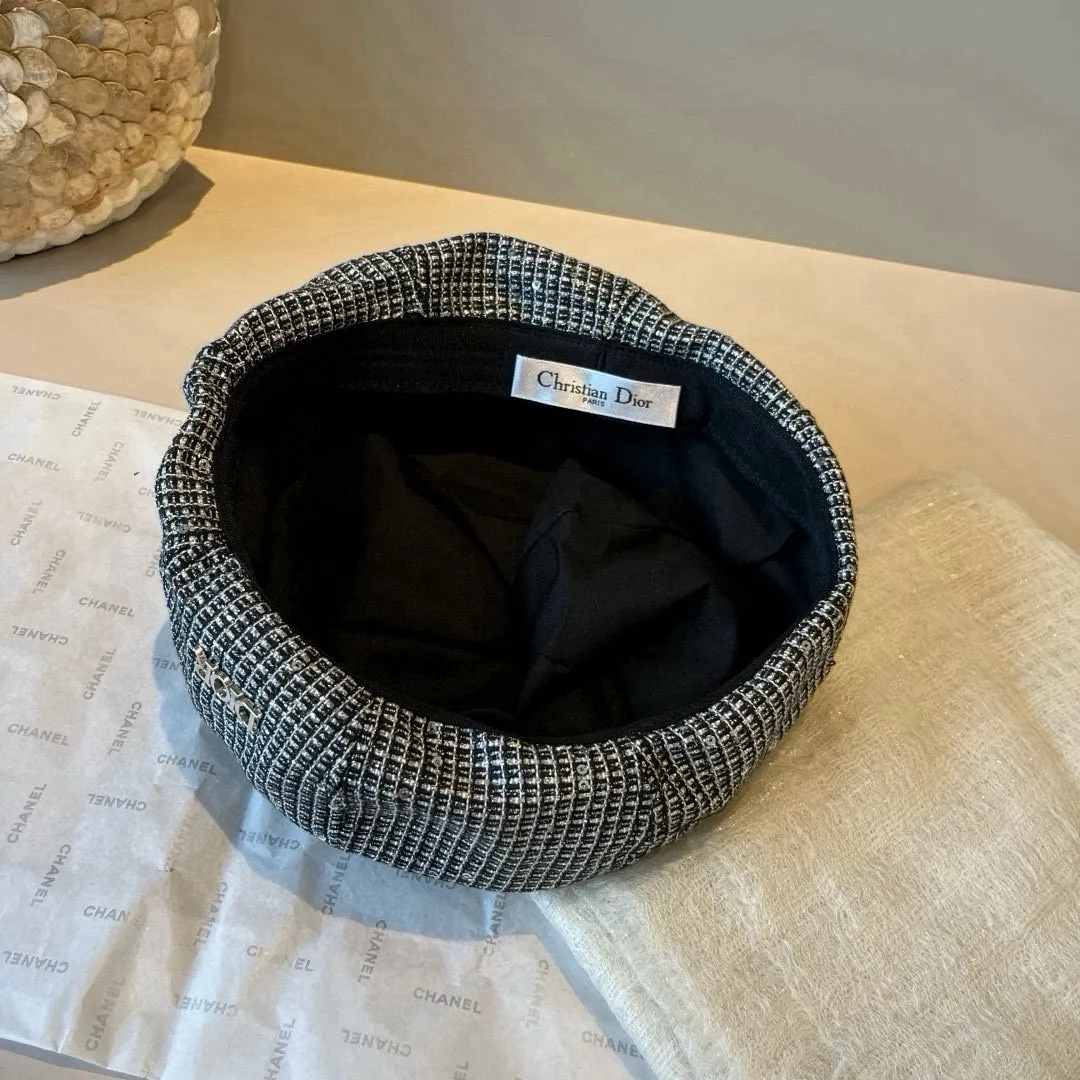💰100¥ Dior new beret, glitter beret, spring and autumn new style, head circumference 57cm