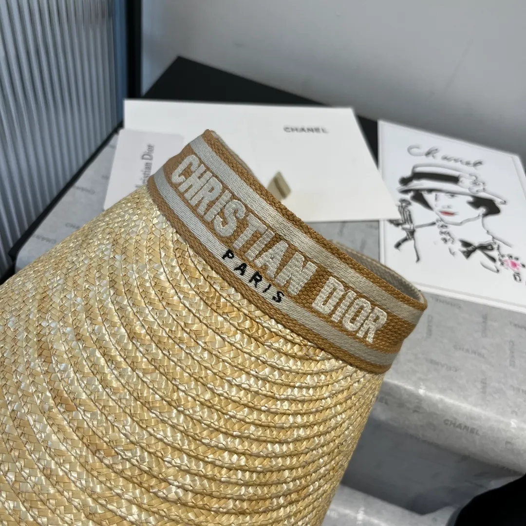 110¥ Dior Dior straw sun hat, official style, adjustable