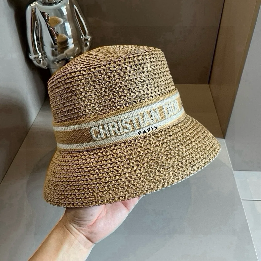 💰100¥ Dior's new straw hat, made from Japanese papyrus, the fastest running, head circumference 57cm