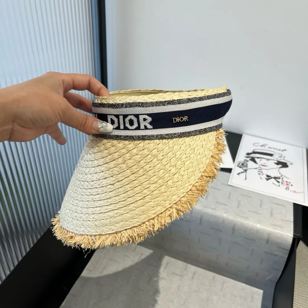 💰100¥ Dior Dior and grass headband sun hat