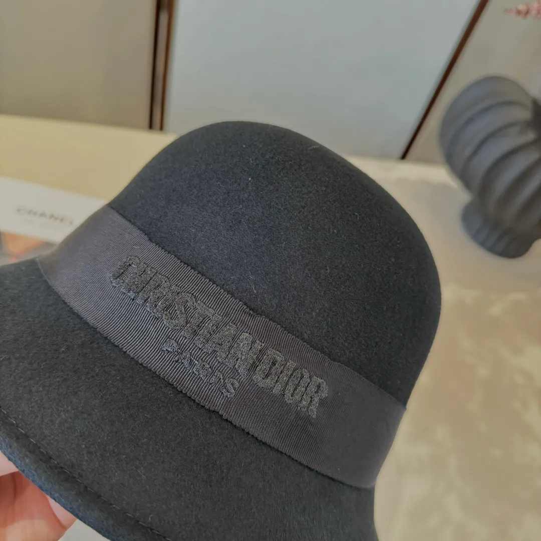 💰200¥ Dior Dior 2025 autumn and winter new wool basin hat, 100% wool🦙 fabric, head circumference 57cm