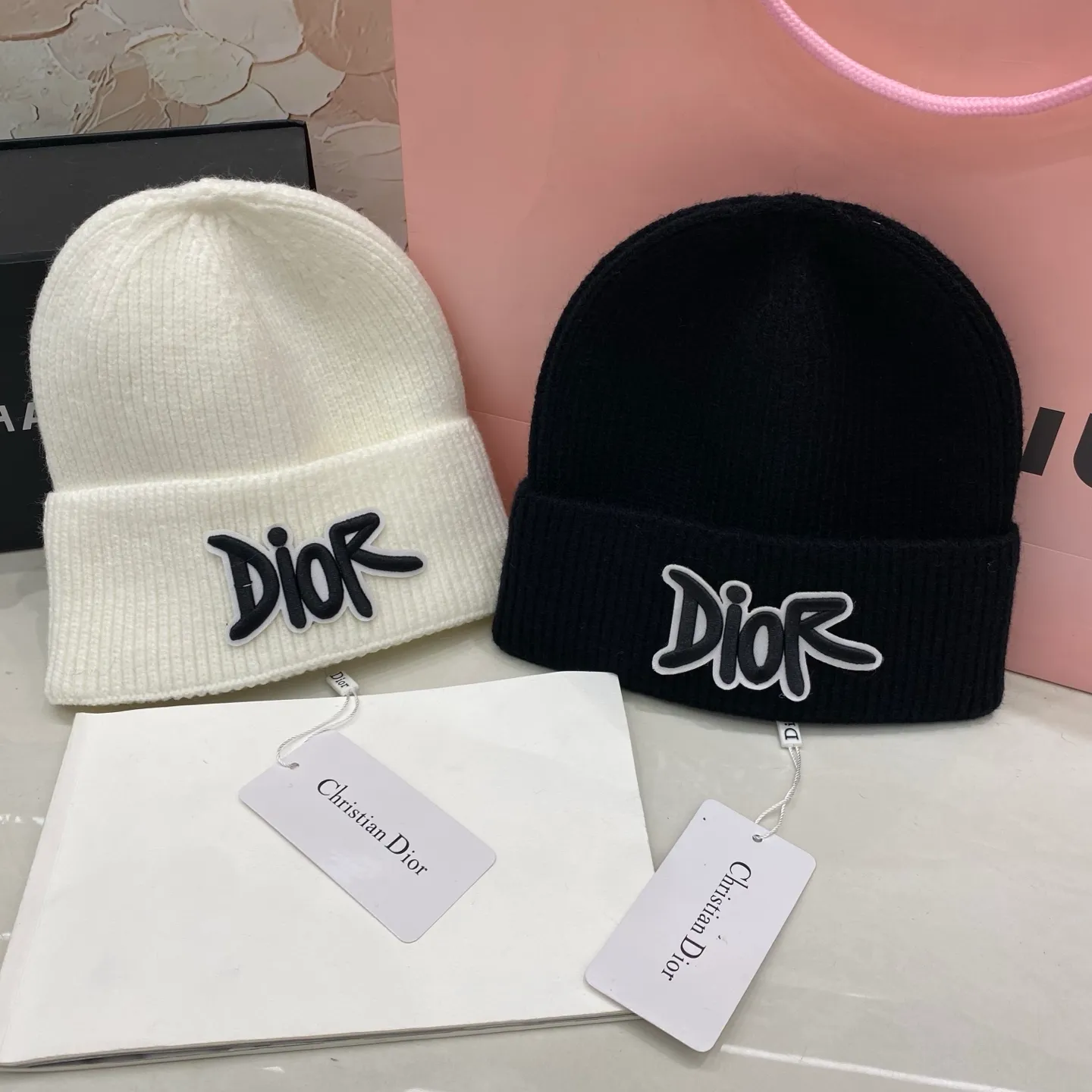 Dior cashmere knit hat