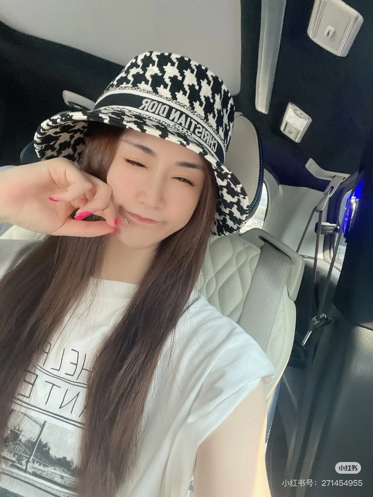 2️⃣5️⃣ꫛꫀꪝ 🎶Dior counter same style houndstooth fisherman hat ❄️Small quantity in stock 🛒Houndstooth