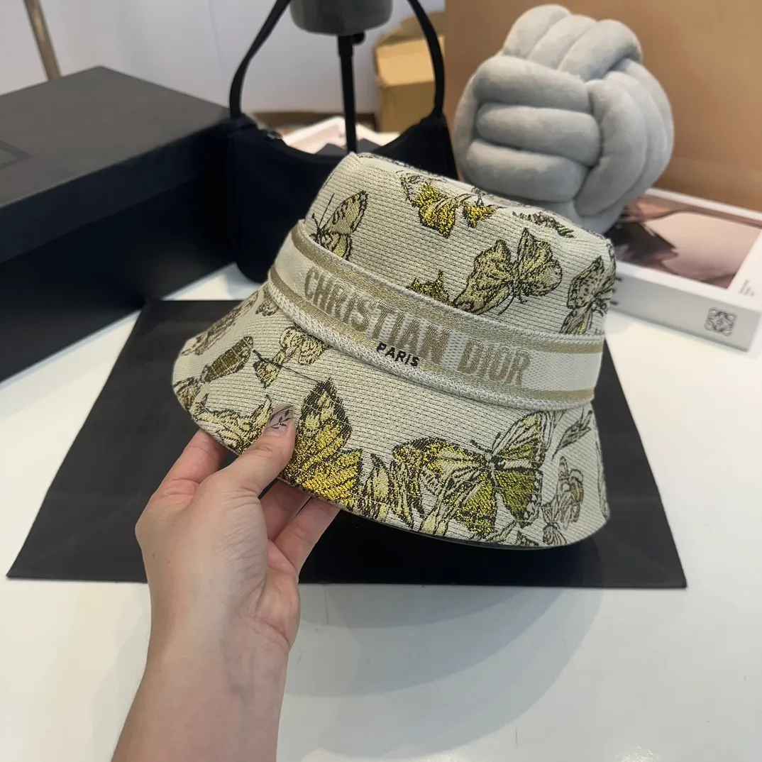 P76 Dior DIOR official website is launched simultaneously. New Korean version of flowers, heavy industry customization, 1:1 original quality, high version fisherman hat, original quality counter