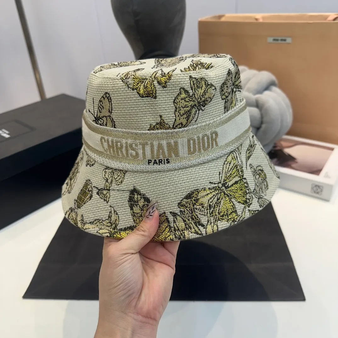 P76 Dior DIOR official website is launched simultaneously. New Korean version of flowers, heavy industry customization, 1:1 original quality, high version fisherman hat, original quality counter