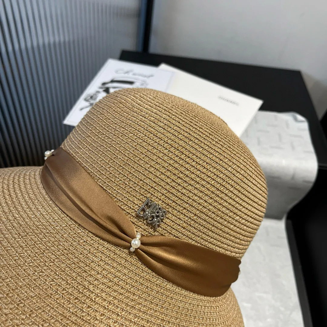 💰150¥ Dior new basin hat, PP straw hat, basin hat, head circumference 57cm