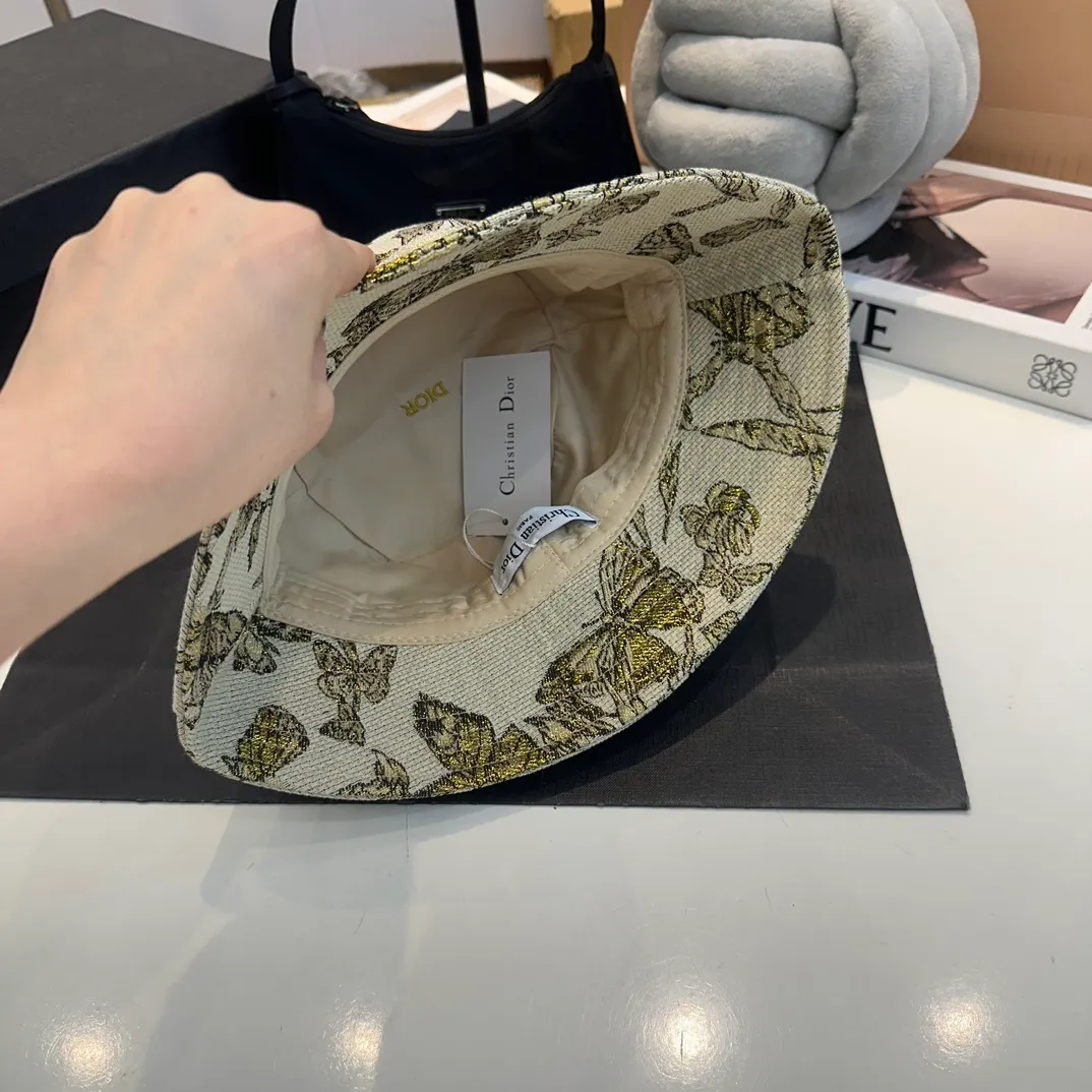 P76 Dior DIOR official website is launched simultaneously. New Korean version of flowers, heavy industry customization, 1:1 original quality, high version fisherman hat, original quality counter