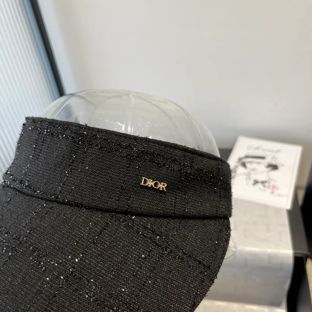 💰110¥ Dior original single empty top peaked cap, sun protection headband, high-end customization, with molded strips
