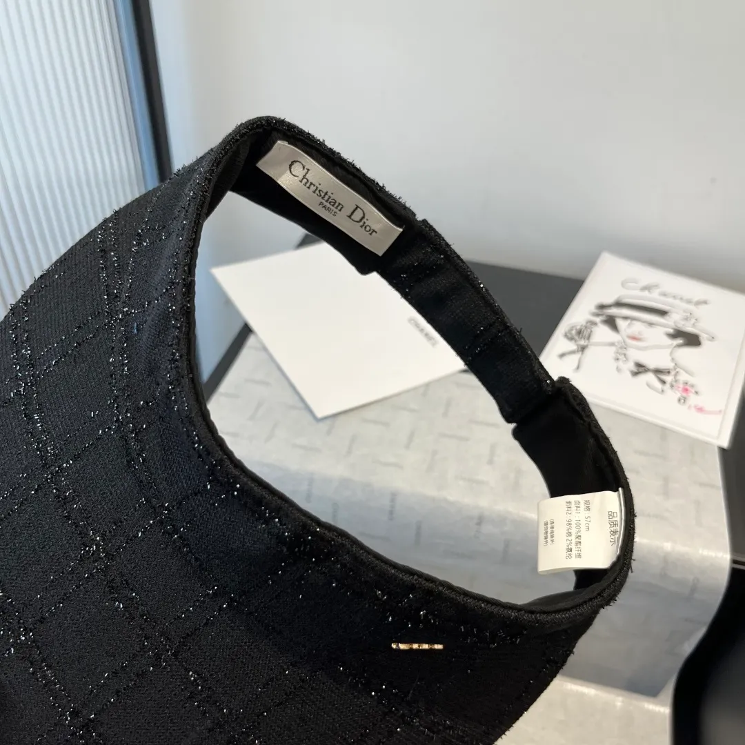 💰110¥ Dior original single empty top peaked cap, sun protection headband, high-end customization, with molded strips