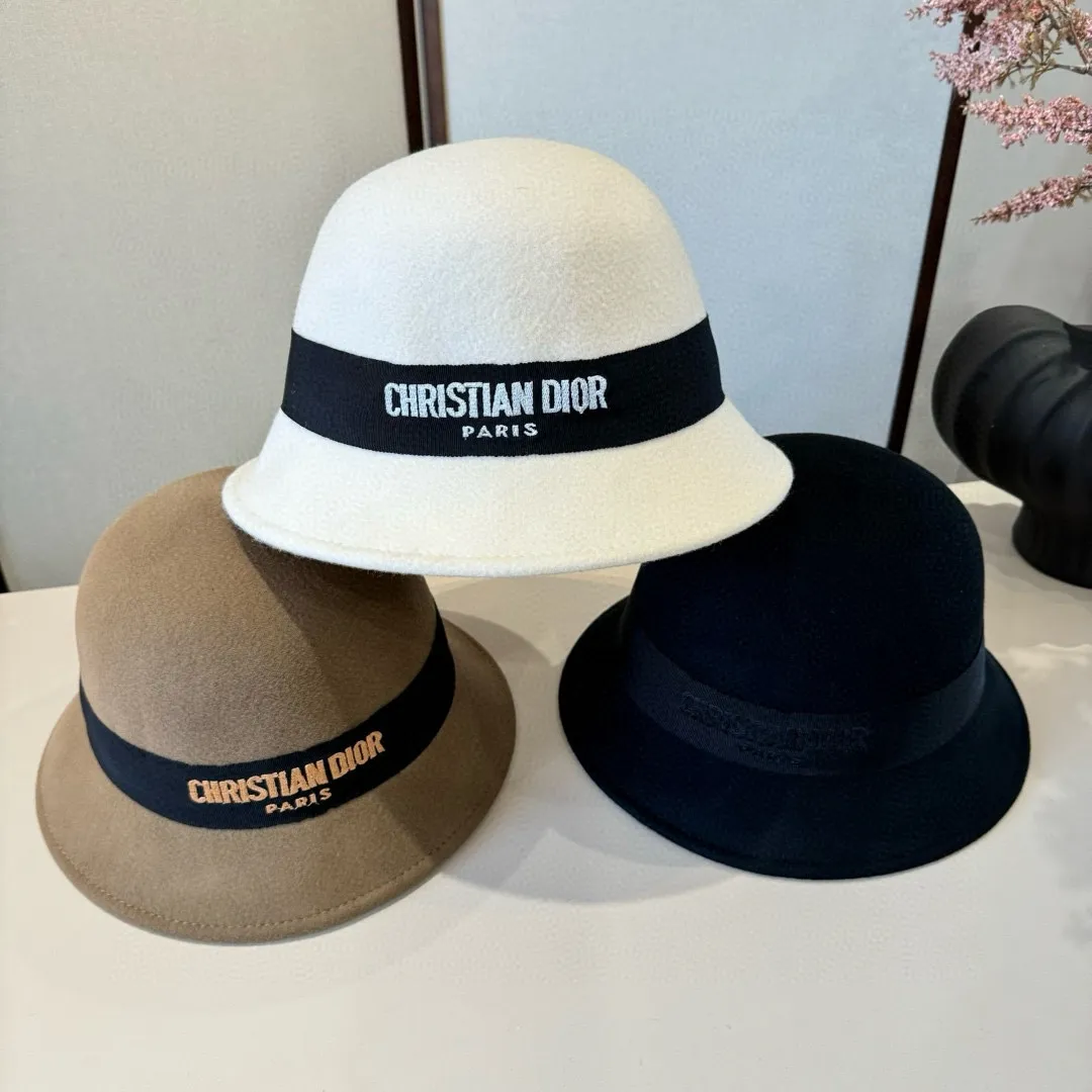💰200¥ Dior Dior 2025 autumn and winter new wool basin hat, 100% wool🦙 fabric, head circumference 57cm
