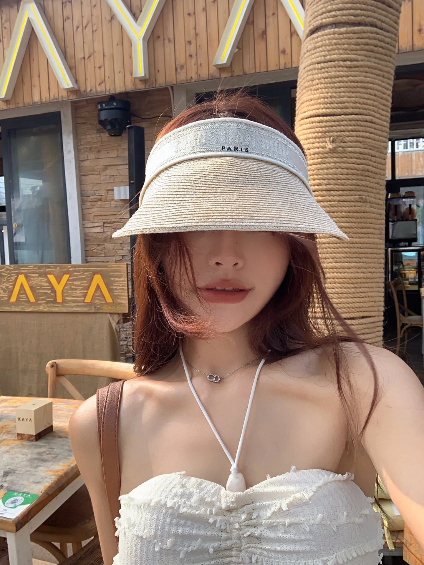New arrival ꫛꫀꪝ ❥—— 🖤Dior’s popular papyrus empty top hat 🆕Sun protection and sunshade, versatile 👌 Head circumference 55～58cm 👒Beige gold black pink