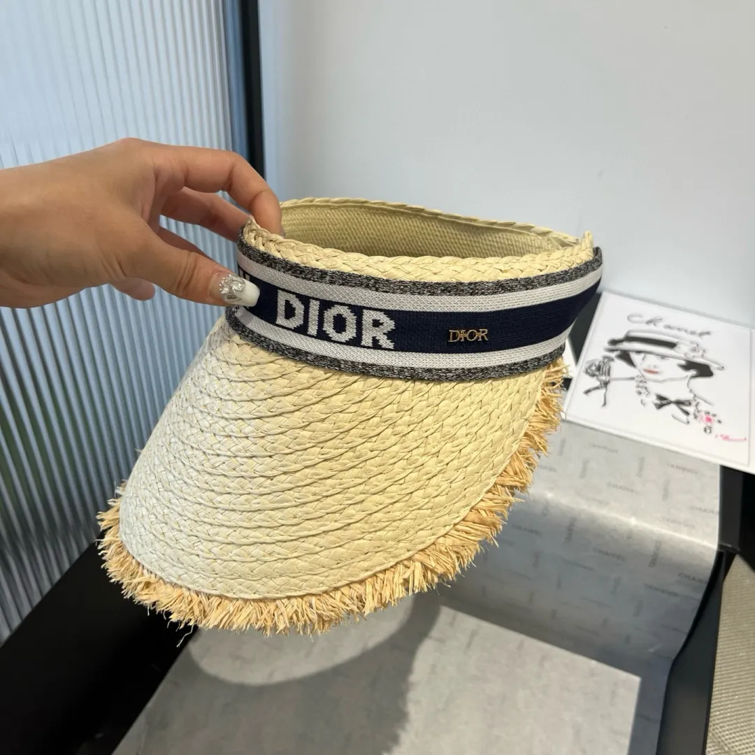 💰100¥ Dior Dior and grass headband sun hat