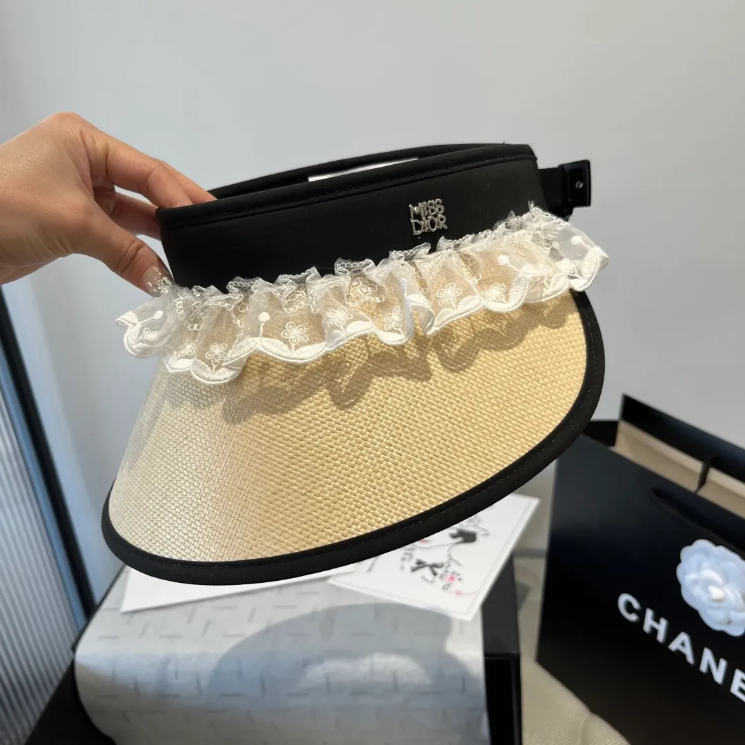 💰120¥ Dior Dior raffia hollow top sunhat