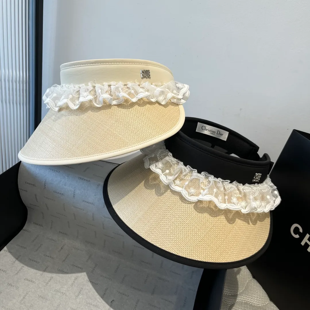 💰120¥ Dior Dior raffia hollow top sunhat