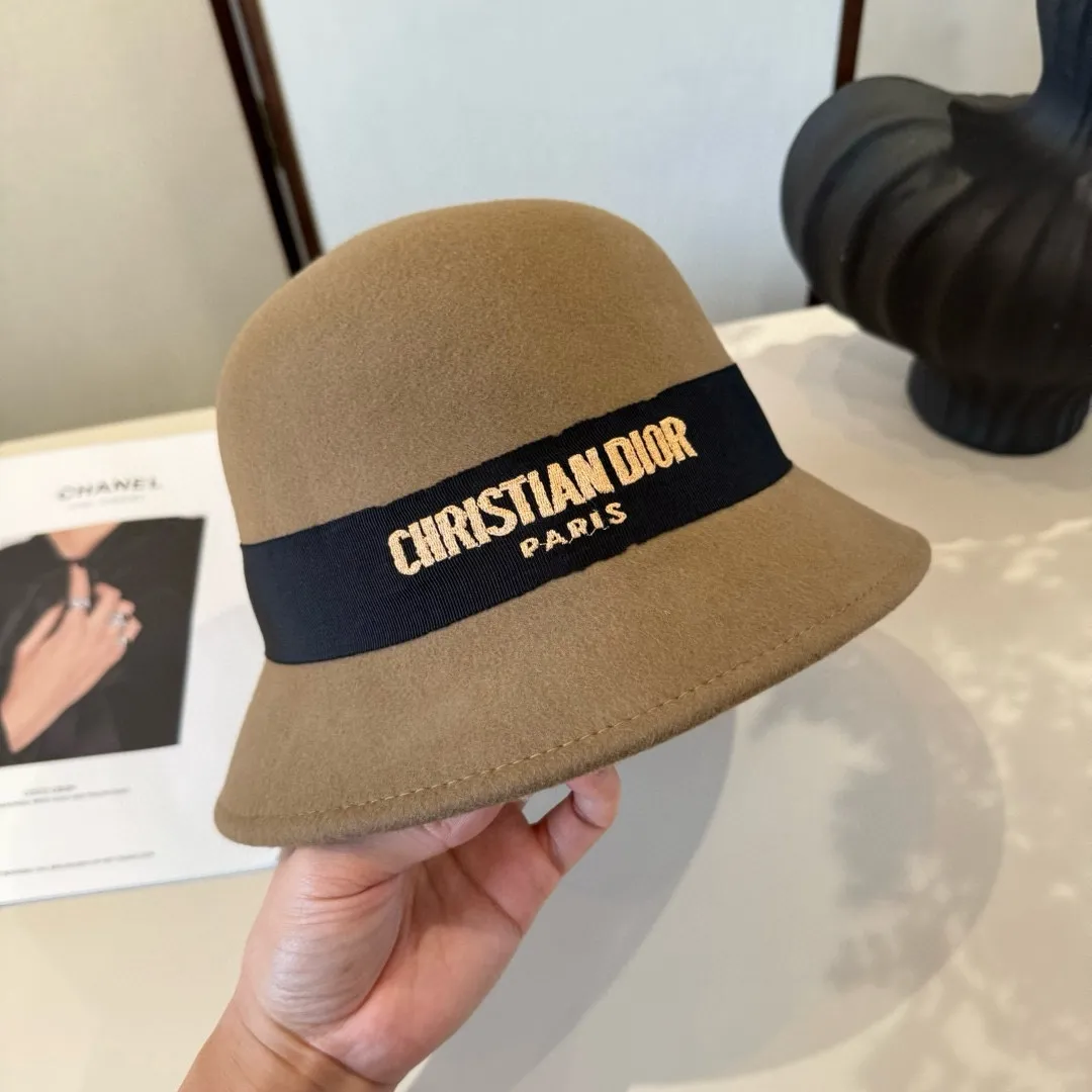 💰200¥ Dior Dior 2025 autumn and winter new wool basin hat, 100% wool🦙 fabric, head circumference 57cm