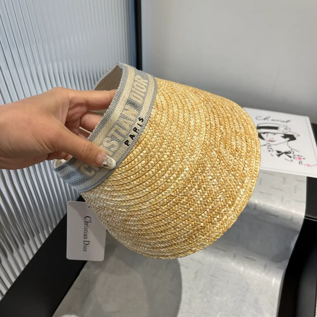 110¥ Dior Dior straw sun hat, official style, adjustable