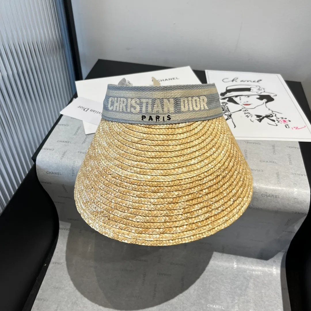 110¥ Dior Dior straw sun hat, official style, adjustable