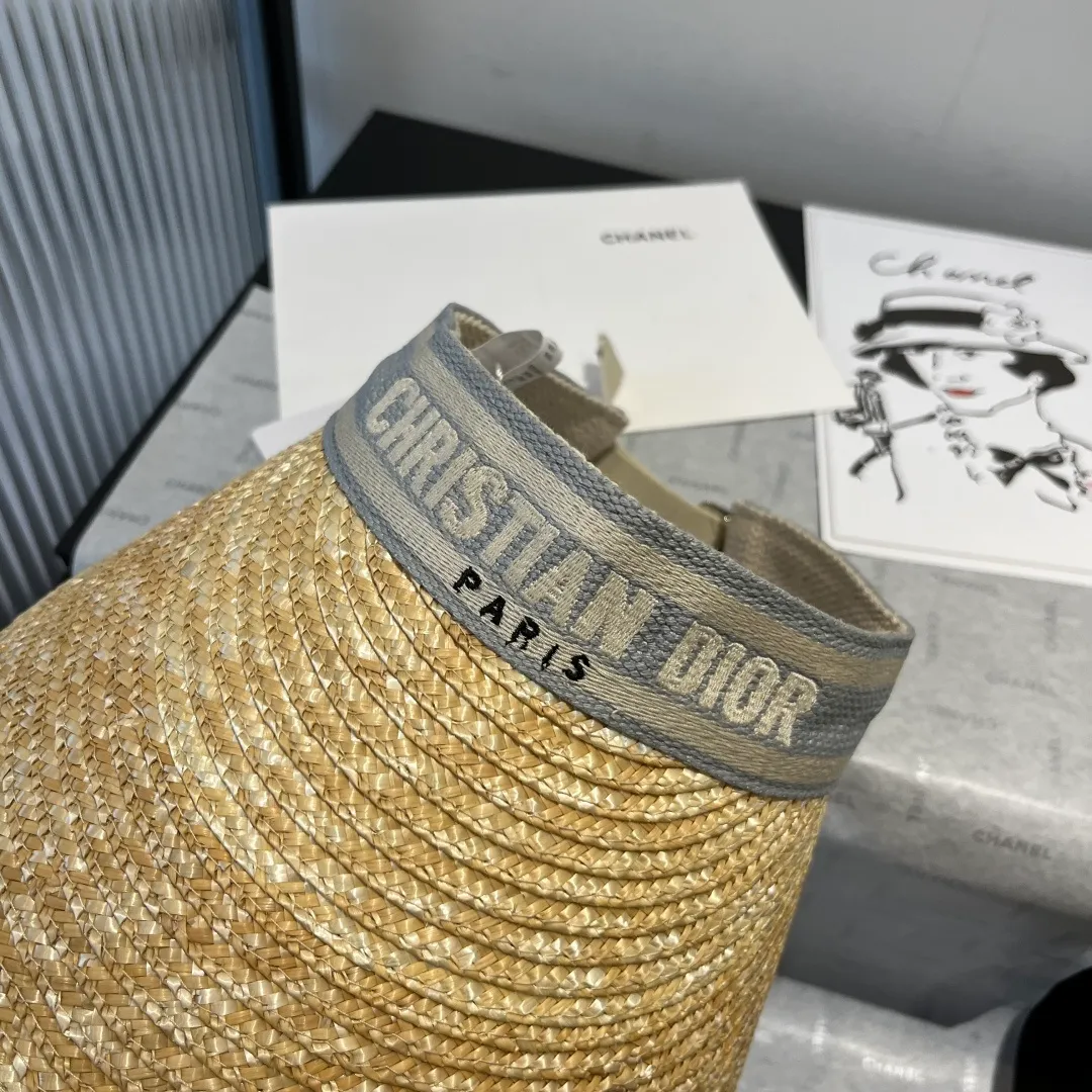 110¥ Dior Dior straw sun hat, official style, adjustable