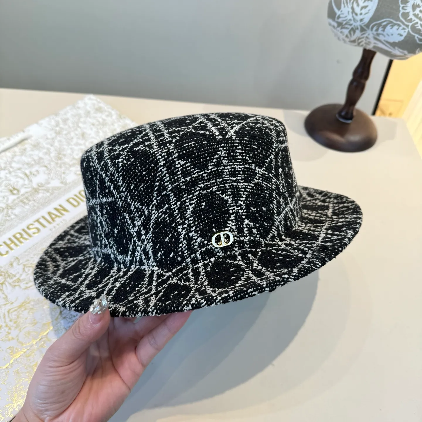 💰180¥ Dior new top hat, high-end Hepburn style top hat, head circumference 57cm