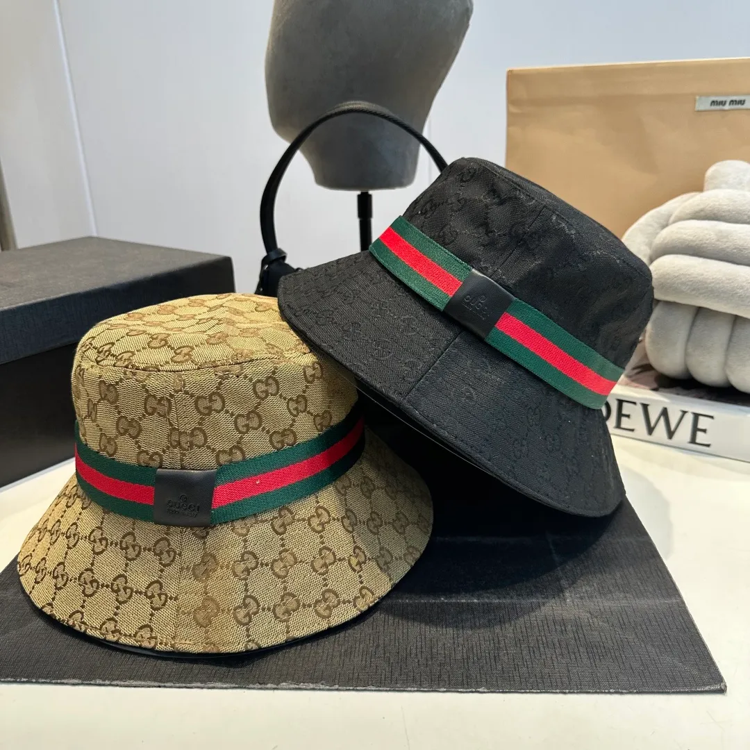 P60 GUCCI 2025 counter new jacquard denim fisherman hat, very trendy! Casual and sports style, classic production, super easy to match! Look small