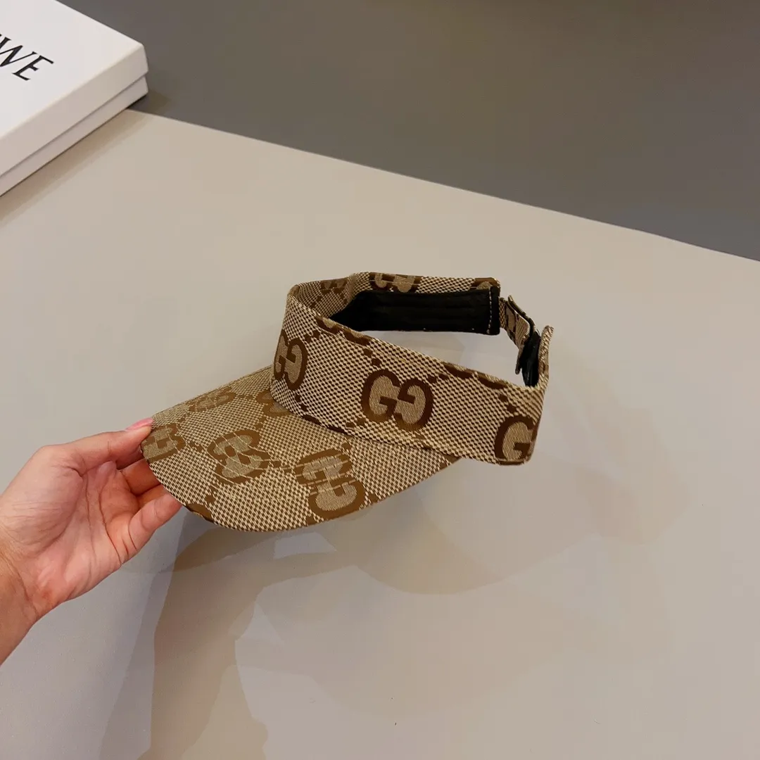 🉐️60💰 Gucci〽️Spring and summer new headband hollow top hat, satin edged hollow top, thin braids with 99% sun protection rate, high-looking sun protection item