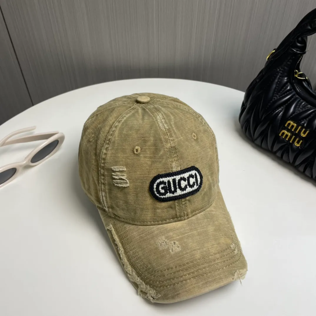 P56 Gucci～25 new spring model, simple and high-end baseball cap, new process washing, retro color, customized version!