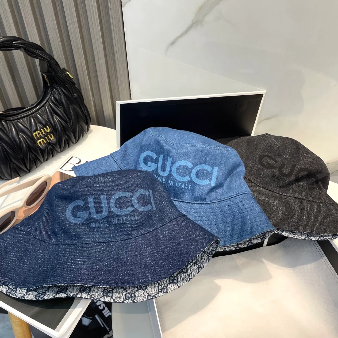 P70 GUCCI 2025 new simple double-sided fisherman hat at the counter, very trendy! Casual and sports style, classic production, super easy to match!