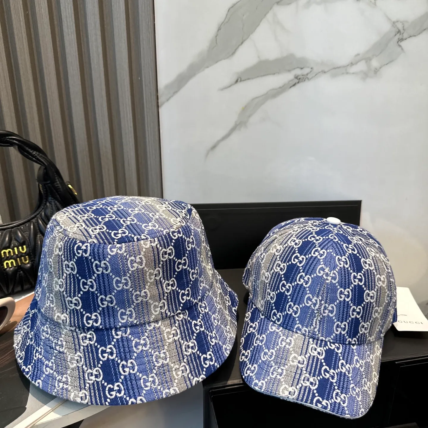 P60 GUCCI 2025 counter new jacquard fisherman hat, very trendy! Casual and sports style, classic production, super easy to match! Look small
